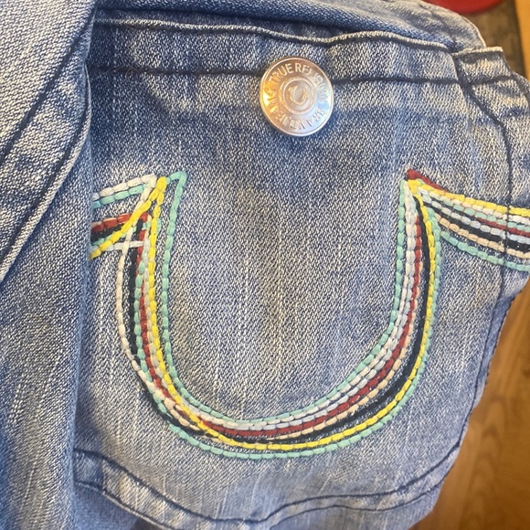 True Religion jeans w/rainbow pockets - Picture 6 of 7
